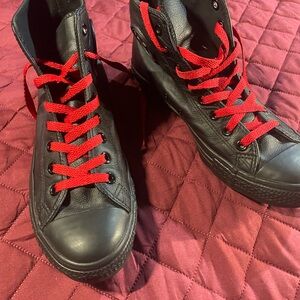 Converse Black and Red Athletic Shoes